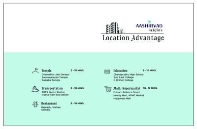 Image of 1180 Sq.ft 2 BHK Apartment / Flat for sale in Rajvi Aashirvad Heights, Vasna, Ahmedabad for Rs. 6900000
