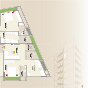 Image of 950 Sq.ft 2 BHK Apartment / Flat for sale in Pyramid Shreyash 2, Ambawadi, Ahmedabad for Rs. 6000000