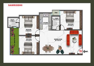 Image of 1600 Sq.ft 3 BHK Apartment / Flat for sale in Lucky Aestor Square, Noida Extension, Greater Noida for Rs. 6200000