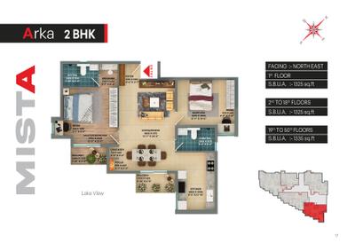 Image of 935 Sq.ft 2 BHK Apartment / Flat for sale in Mista Sri City Budigere Cross by Mista Infra Private Limited, Budigere Cross, Bengaluru for Rs. 11270000