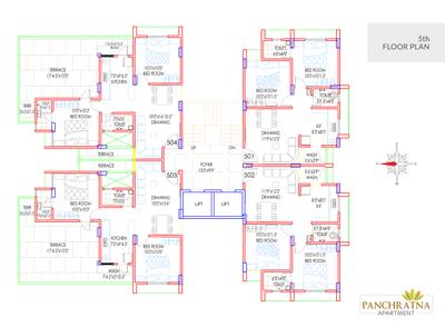 Image of 1590 Sq.ft 3 BHK Apartment / Flat for sale in Panchratna Apartment by Panchratna Developers, Athwa, Surat for Rs. 7500000