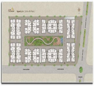 Image of 1107 Sq.ft 2 BHK Apartment / Flat for sale in PSY Pramukh Paramount, Sargasan, Gandhinagar for Rs. 5500000