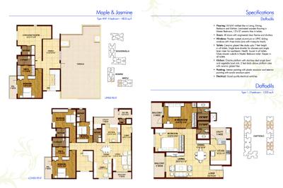 Image of 2215 Sq.ft 3 BHK Apartment / Flat for sale in Adarsh Palm Retreat Tower 1, Bellandur, Bengaluru for Rs. 56500000