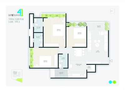 Image of 1710 Sq.ft 3 BHK Apartment / Flat for sale in Artham 41, Chandkheda, Ahmedabad for Rs. 9000000