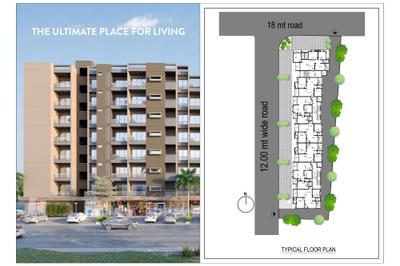 Image of 650 Sq.ft 3 BHK Apartment / Flat for sale in Aayush Apple Door Apartment, Nagalpur, Mehsana for Rs. 5200000