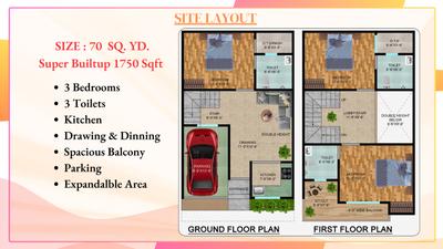 Image of 1750 Sq.ft 3 BHK Independent House for sale in Imperials Home, Sadopur, Greater Noida for Rs. 6700000