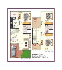 Image of 720 Sq.ft 2 BHK Independent House for sale in Shree Ganesh Lotus park, Mandideep, Bhopal for Rs. 1750000