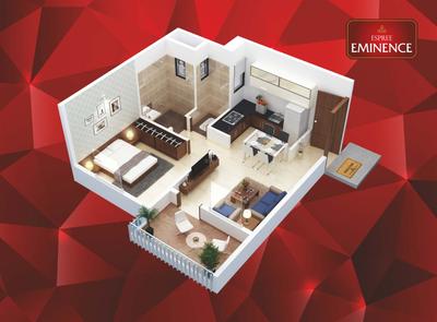 Image of 520 Sq.ft 1 BHK Apartment / Flat for sale in Espree Eminence, Wadgaon Sheri, Pune for Rs. 6200000
