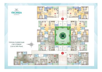 Image of 1227 Sq.ft 2 BHK Apartment / Flat for sale in Harsh Builcorp Vacanza Homes, Bhimrad, Surat for Rs. 5000000