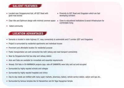 Image of 410 Sq.ft 1 BHK Apartment / Flat for sale in Arun Samanta, Singaperumal Koil, Chennai for Rs. 2600000