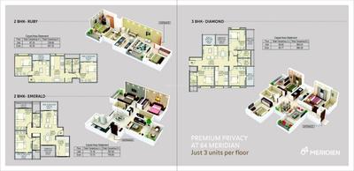 Image of 1360 Sq.ft 3 BHK Apartment / Flat for sale in 64 Meridien, Ravet, Pune for Rs. 8650000