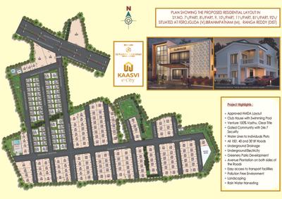 Image of 167 Sq.ft Residential Plot / Land for sale in Kaasvi Ecity Phase II, Adibatla, Hyderabad for Rs. 4600000