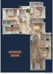 Image of 675 Sq.ft 2 BHK Apartment / Flat for sale in The Green Alfa CHS, Borivali West, Mumbai for Rs. 19400000