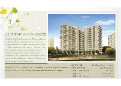 Image of 1600 Sq.ft 3 BHK Apartment / Flat for sale in Umang Monsoon Breeze, Sector 76, Gurgaon for Rs. 18000000