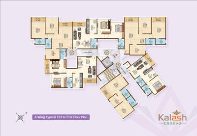 Image of 670 Sq.ft 1 BHK Apartment / Flat for sale in Bhoomi Kalash Greens, Panvel, Navi Mumbai for Rs. 3850000