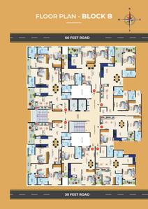 Image of 1657 Sq.ft 3 BHK Apartment / Flat for sale in Mahalaxmi Aishwaryam Residency, Bhuwana, Udaipur for Rs. 8455800