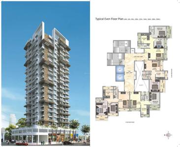 Image of 697 Sq.ft 1 BHK Apartment / Flat for sale in Swaraj Bella Vita, Ghansoli, Navi Mumbai for Rs. 10500000