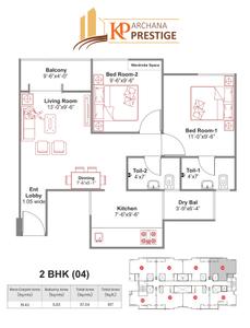 Image of 800 Sq.ft 2 BHK Apartment / Flat for sale in Kanifnath Archana Prestige, Mohammed Wadi, Pune for Rs. 6000000