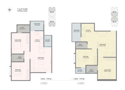 Image of 510 Sq.ft 2 BHK Apartment / Flat for sale in Matruka Residency, Manjalpur, Vadodara for Rs. 3400000