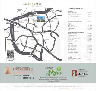Image of 1570 Sq.ft 3 BHK Apartment / Flat for sale in Bommarillu Skyra, Ameenpur, Sangareddy for Rs. 7693000