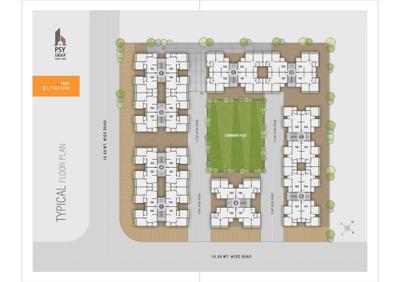 Image of 1000 Sq.ft 2 BHK Apartment / Flat for sale in PSY Pramukh Elysium, Sargasan, Gandhinagar for Rs. 5000000