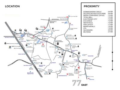Image of 1428 Sq.ft 3 BHK Apartment / Flat for sale in Modern 77 East Phase I, Chikkadunnasandra, Bengaluru for Rs. 11000000