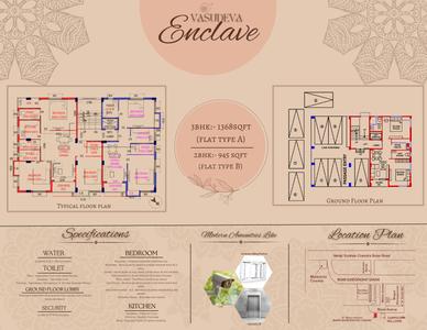 Image of 1368 Sq.ft 3 BHK Apartment / Flat for sale in Vasudeva Enclave, Ashok Nagar, Kolkata for Rs. 9500000