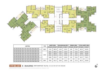 Image of 810 Sq.ft 2 BHK Apartment / Flat for sale in VTP Belair C Building, Mahalunge, Pune for Rs. 7200000