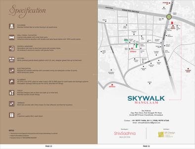 Image of 1800 Sq.ft 3 BHK Apartment / Flat for sale in Shiv Sadhna Skywalk Manglaam, Chandkheda, Ahmedabad for Rs. 8000000
