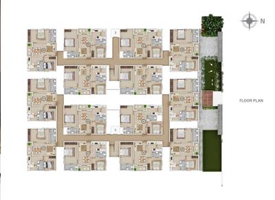 Image of 941 Sq.ft 2 BHK Apartment / Flat for sale in Brahmha Erica, Peelamedu, Coimbatore for Rs. 7800000