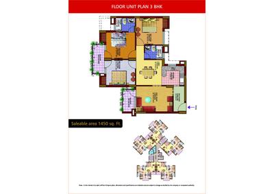Image of 1045 Sq.ft 2 BHK Apartment / Flat for sale in SRS Royal Hills, Sector 87, Faridabad for Rs. 8000000