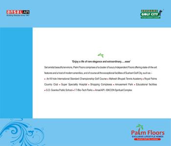 Image of 1746 Sq.ft 3.5 BHK Builder Floor for sale in Ansal API Palm Floors, Sushant Golf City, Lucknow for Rs. 11500000