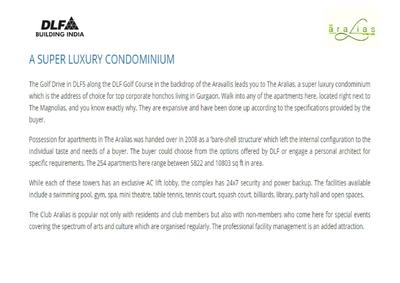 DLF The Aralias Brochure 2
