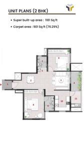Image of 1462 Sq.ft 3 BHK Apartment / Flat for sale in Gen Y The High Line Park, Kambipura, Bengaluru for Rs. 12427000