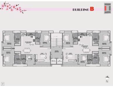 Image of 3600 Sq.ft 4 BHK Apartment / Flat for sale in SL Bblossom The Presidency, Vesu, Surat for Rs. 19623600
