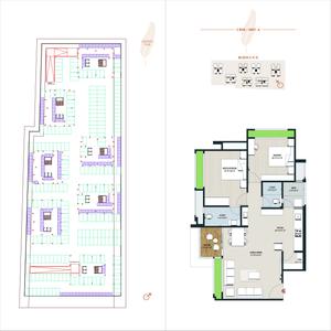 Image of 1800 Sq.ft 3 BHK Apartment / Flat for sale in Seventh Bliss, Gota, Ahmedabad for Rs. 8100000