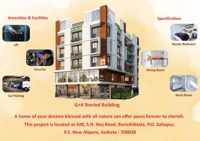 Image of 1229 Sq.ft 2.5 BHK Apartment / Flat for sale in Sun Rudra, New Alipore, Kolkata for Rs. 8000000