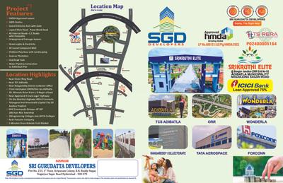 Image of 200 Sq.ft Residential Plot / Land for sale in Srikruthi Elite, Adibatla, Hyderabad for Rs. 5400000