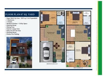 Image of 1950 Sq.ft 3 BHK Villa for sale in Greno Green Residency, Noida Extension, Greater Noida for Rs. 10205000