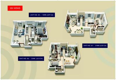Image of 529 Sq.ft 1 BHK Apartment / Flat for sale in Pragati CHS Adityaraj Central, Ghatkopar East, Mumbai for Rs. 10500000