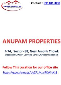 Image of 900 Sq.ft 3 BHK Apartment / Flat for sale in Emerald Anmol, Sector 88, Faridabad for Rs. 6500000
