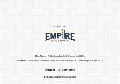 Image of 1035 Sq.ft 3 BHK Apartment / Flat for sale in Empire Lavish Square, Kadi, Mehsana for Rs. 5200000