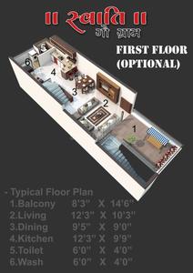 Image of 750 Sq.ft 3 BHK Duplex for sale in Swati Bungalows, Swati Park, Rajkot for Rs. 4300000