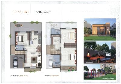 Image of 1171 Sq.ft 3 BHK Duplex for sale in Southwest Corporation The Grandeur, Kalali, Vadodara for Rs. 8500000