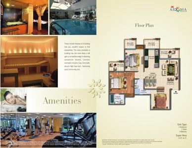 Image of 1325 Sq.ft 3 BHK Apartment / Flat for sale in JM Aroma, Sector 75, Noida for Rs. 17000000