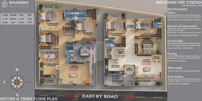 Image of 2100 Sq.ft 3 BHK Apartment / Flat for sale in Bhusiddhi DWI Towers, Electronic City, Bengaluru for Rs. 14900000