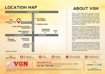 Image of 1100 Sq.ft Residential Plot / Land for sale in VGN Mugavari I, West Tambaram, Chennai for Rs. 9570000