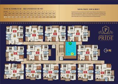 Image of 1100 Sq.ft 2 BHK Apartment / Flat for sale in Shree Adithya Pride, Kaggadasapura, Bengaluru for Rs. 8557500