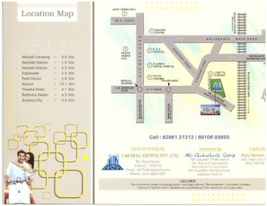 Image of 1200 Sq.ft 3 BHK Apartment / Flat for sale in Lim Residency, Entally, Kolkata for Rs. 11500000