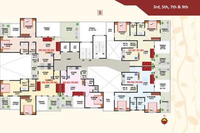 Image of 1030 Sq.ft 2 BHK Apartment / Flat for sale in Kohinoor Ambrosia, Hadapsar, Pune for Rs. 5700000